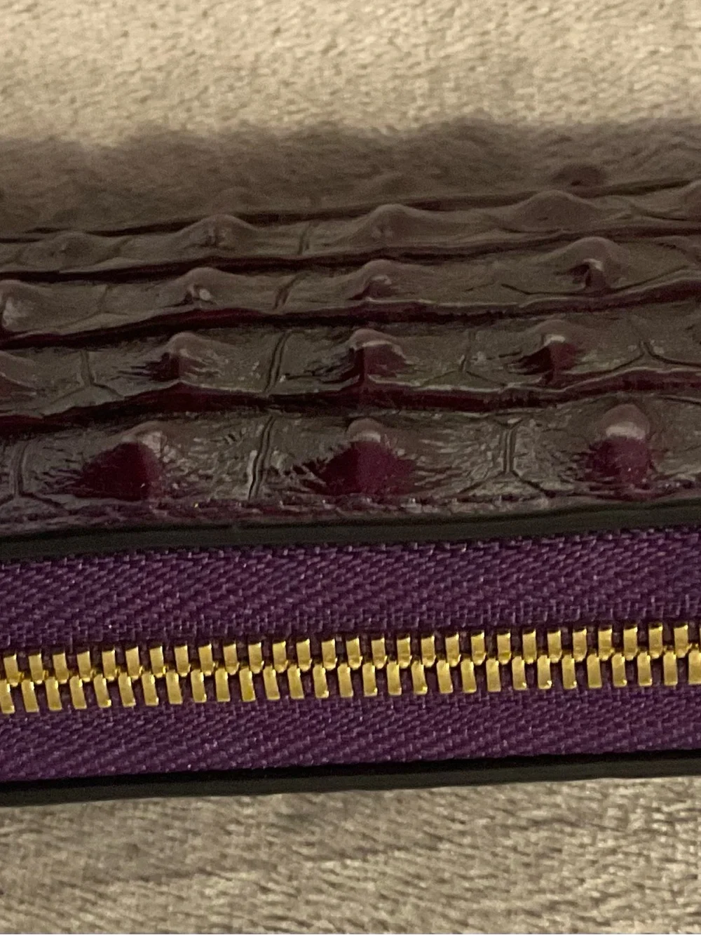 NWT PIJUSHI Purple 3D Rose Embossed Leather Handbag & Matching Wristlet Wallet